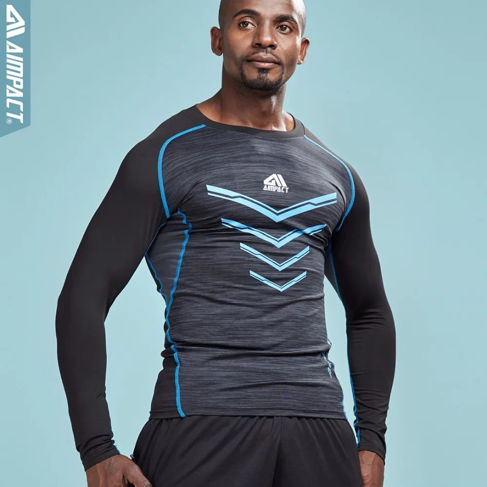 

Mens Sport Compression Long Sleeve TShirts 2018 New Print Fitness Bodybuilding Shirts Crossfit Gym Workout Tight Tops AM3014