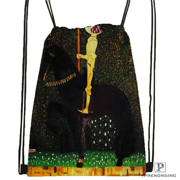 Custom Gustav_Klimt походная сумка на шнурке Cute Daypack Kids Satchel(черная спина) 31x40 cm#20180611-02-98 - Цвет: Drawstring Backpack