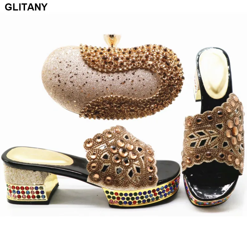 

Latest Design Matching Shoe and Bag Set for Wedding Women Shoe and Bag Set In Italy Shoes and Bag Set Elegant Slip on Lady Pumps