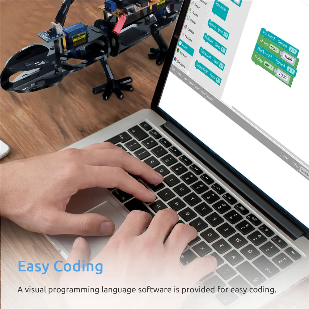 SunFounder Bionic робот ящерица визуального программирования образования робот комплект для детей Дистанционное управление DIY игрушка