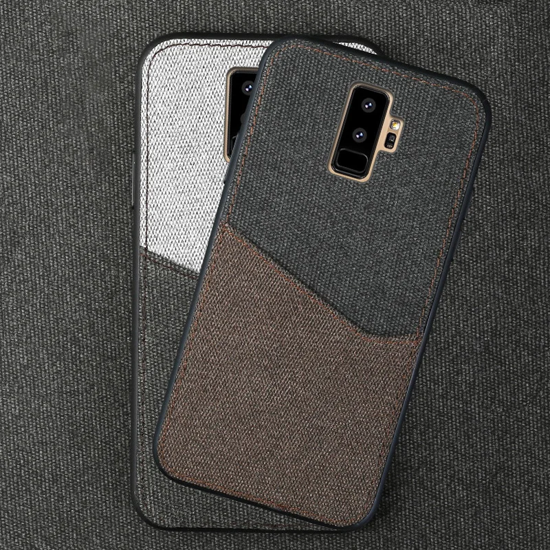 Чехол для телефона Samsung Galaxy S10 7 edge S8 S9 Plus чехол с тканевой прострочкой задняя