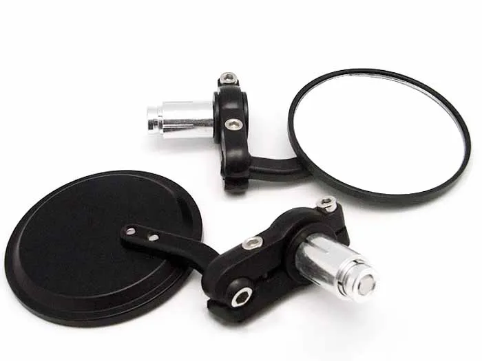 Черный 7/8 &quotБар Конец Зеркала Раунд 3&quot Для Honda NT 650 700 В Hawk GT|bar end mirror|bar mirror roundend |