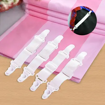 

4Pcs/Set 2020 Bed Fasteners Sheet Mattress Gripper Cover Blankets Clip Holder Elastic Hot Sale Bed Sheet Clip Fasteners Dropship