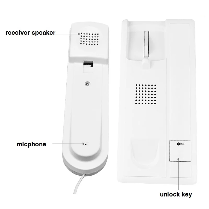 BF-3206B квартира домашней безопасности домофона аудио дверной звонок, 2-проводной домофонная система функция разблокирования