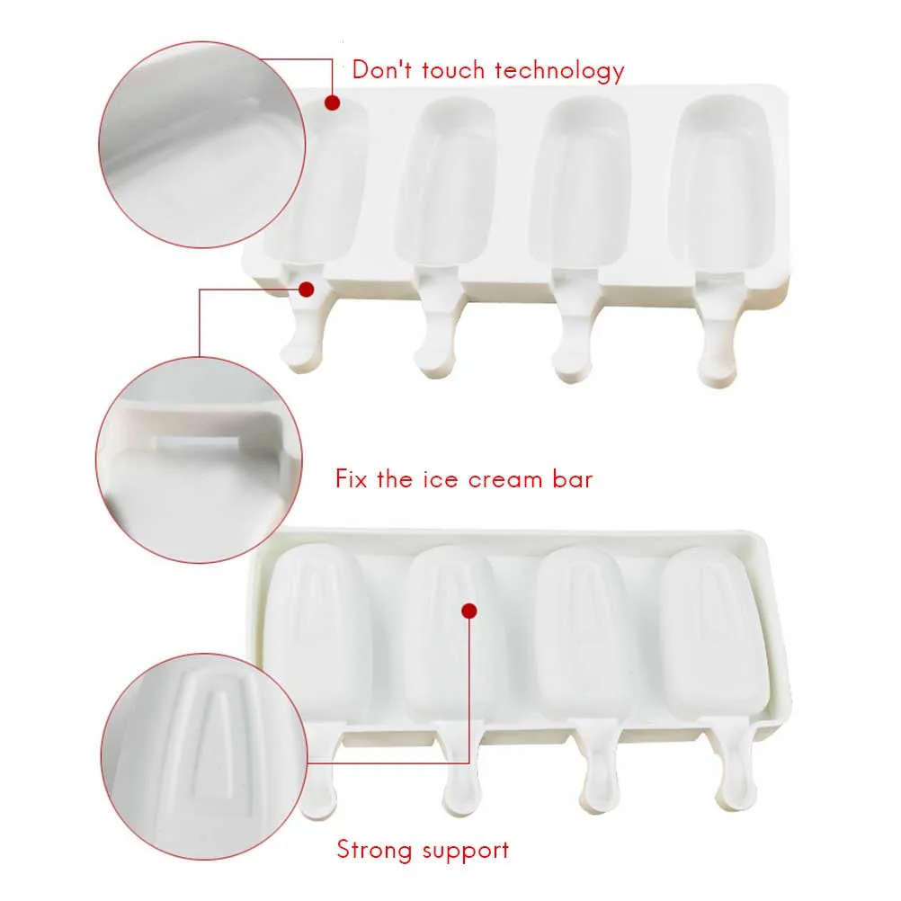 2 предмета домашний Еда Класс силиконовые формы для мороженого Формочки Для Мороженого на палочке для заморозки мороженого бар создатель форм с палочки для сладостей