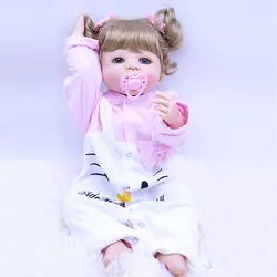 NPK 55 см 23 дюймов Реалистичные Полный силиконовый Reborn Baby куклы девушка силиконовые приманки Bebes перерождаемый реалистичные кукла куклы
