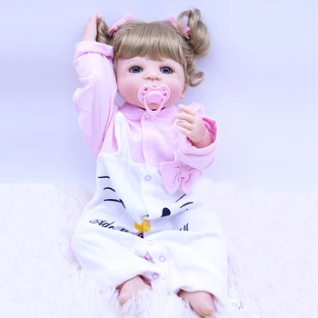 

NPK 55cm 23inch Lifelike full silicone Reborn Baby Dolls Girl Silicone bathe Bebes Reborns Realistic bonecas bebe Dolls Cute Toy