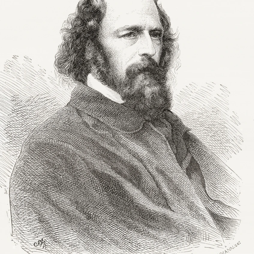 Alfred Tennyson  1St Baron Tennyson  1809 ? Poster Print (13 x 15)