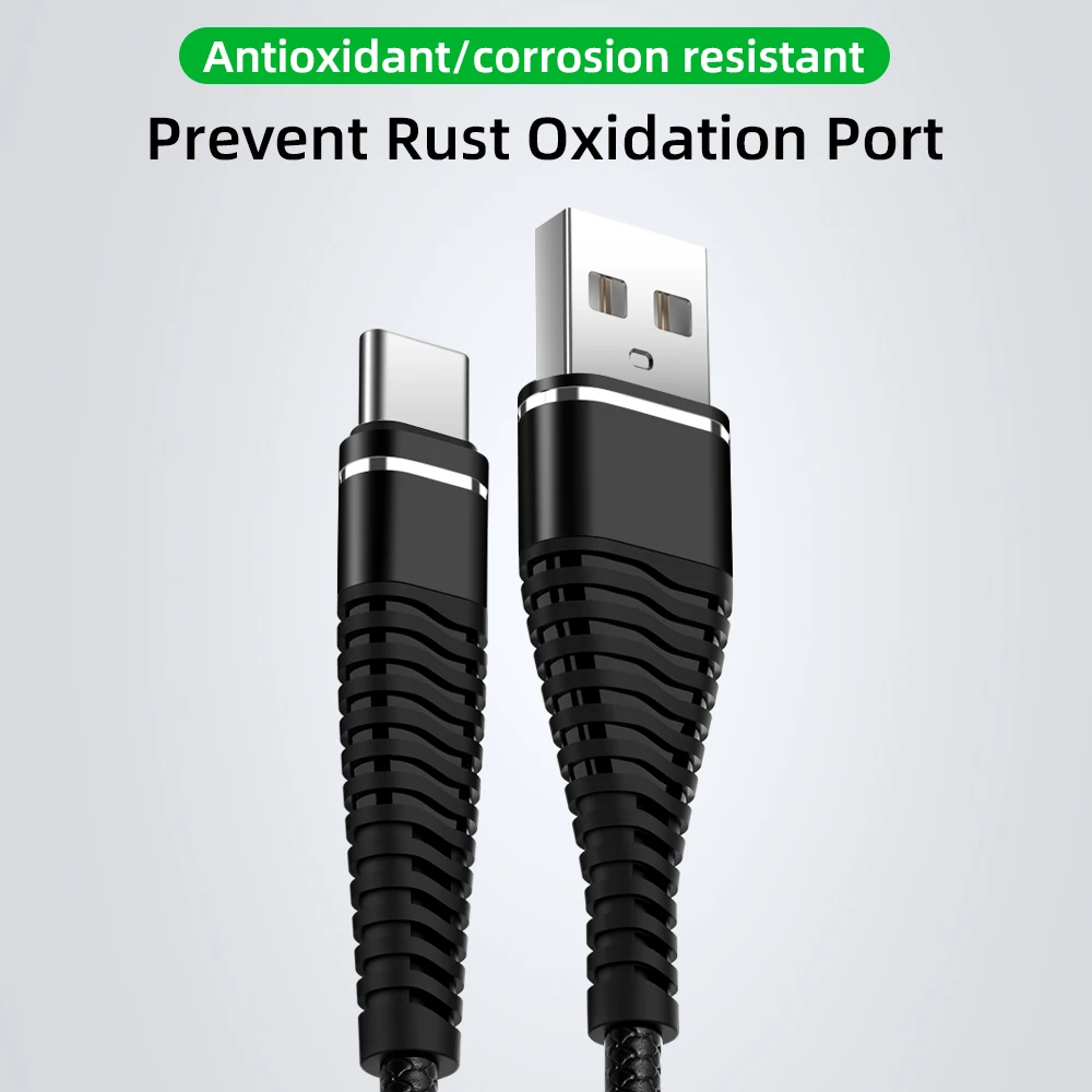 Robotsky Spring USB Cable Type C Fast Charging Data Line Spring Sync USB Charger Cable For XiaoMi Huawei Letv Samsung Micro USB