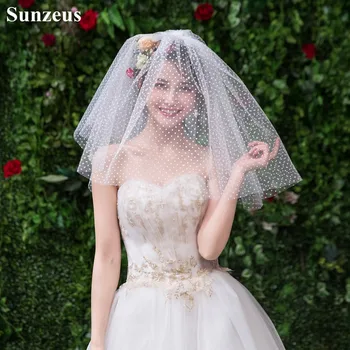 

Dot Tulle Special Bridal Veils Short 2 Layers Shoulder Length Wedding Veils 2019 Newly Accessories accesorios mujer SBV56