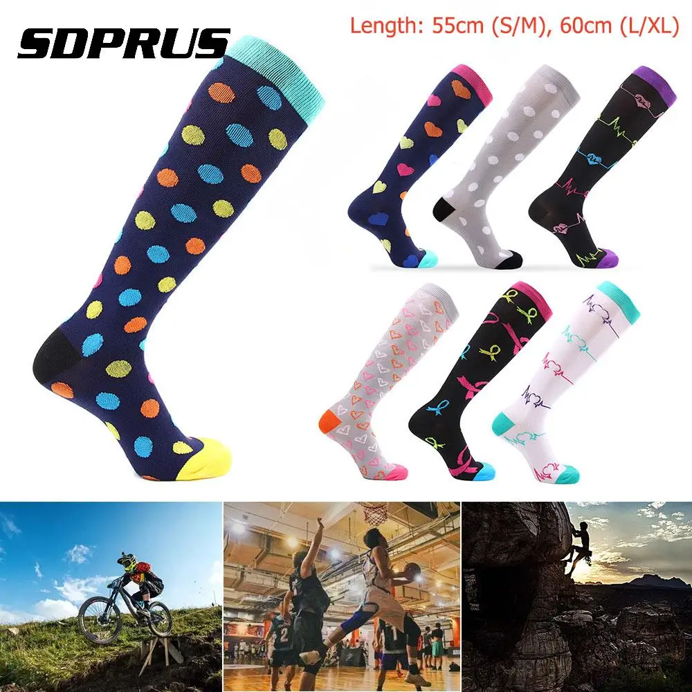 

Multi-color Women/Men Magic Compression Socks Medical varicose veins compression socks running Football Long Thigh High Socks