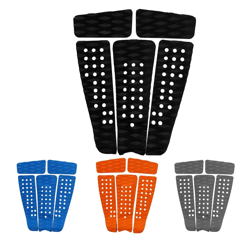 5 Pieces Diamond Grooved Premium EVA Surfboard SUP Traction Deck Grip Tail Pad Water Sports Surfing Accessories - 4 Colors