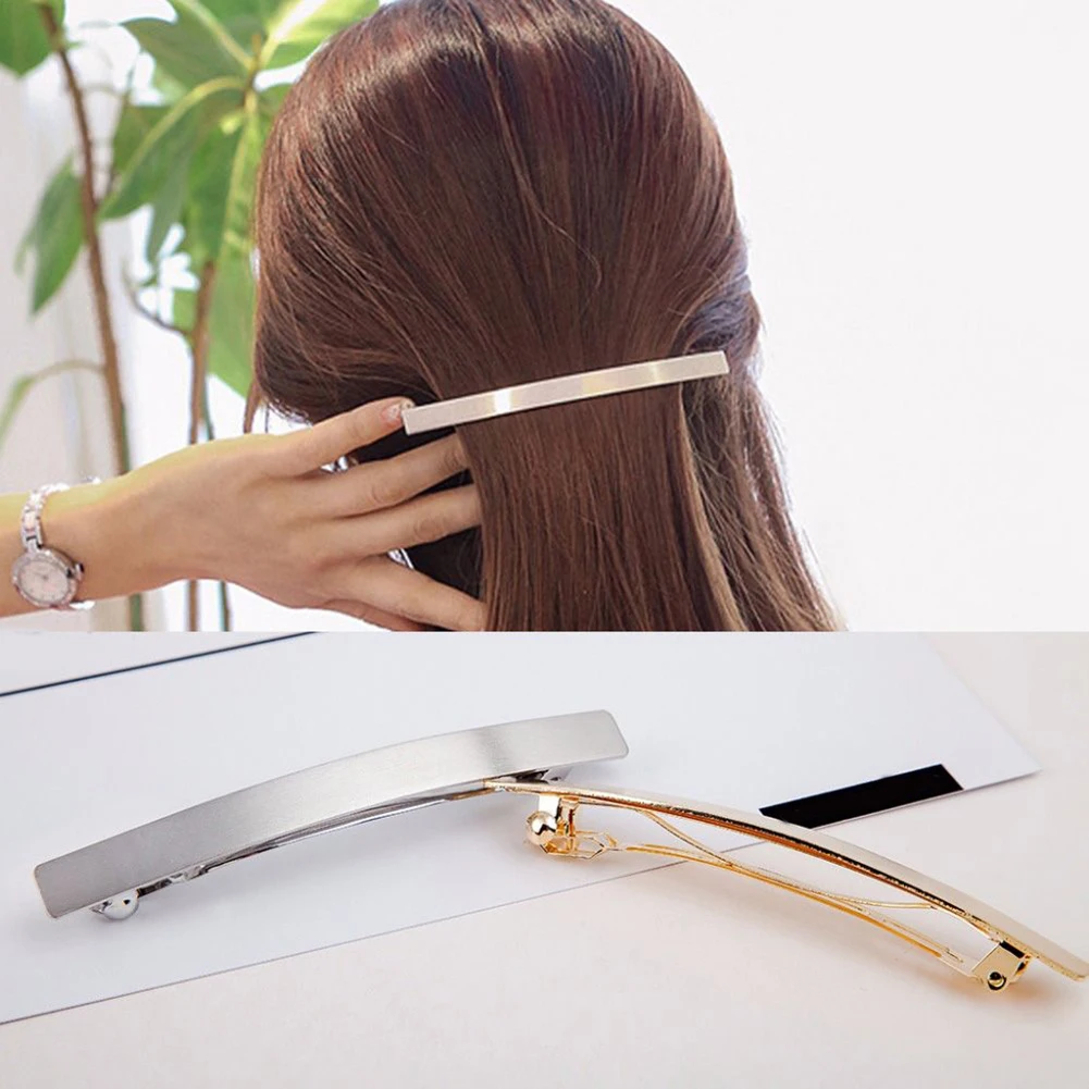 

Fashion Hair Clip for Women Elegant Korean Design Snap Barrette Stick Hairpin Hair Styling Accessories