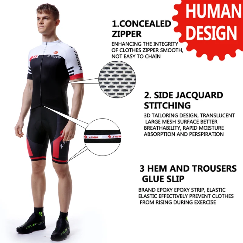 X TIGER Pro Велоспорт Джерси набор 5D гелевые мягкие MTB велосипедная одежда Ropa Ciclismo Maillot