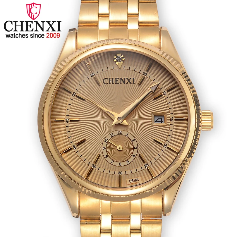 Prix pour CHENXI Marque Calendrier Or Montres À Quartz Hommes De Luxe Vente Chaude Montre-Bracelet D'or Horloge Mâle Strass Montre Relogio Masculino Prix pour CHENXI Marque Calendrier Or Montres À Quartz Hommes De Luxe Vente Chaude Montre-Bracelet D'or Horloge Mâle Strass Montre Relogio Masculino