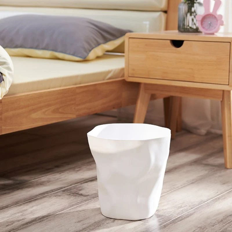 Generic Nordic Style PP Wastebasket Trash Can, Round Desk Pen Holder