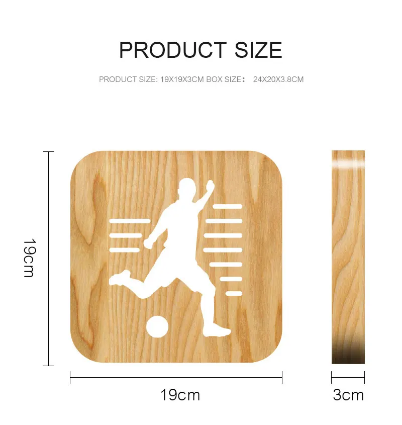 3D Wooden Night Light Football Sports Decor Nightlight 3D Visual UBS Desk Table Lamps For Kids Baby Bedroom Decorative Lighting (3)