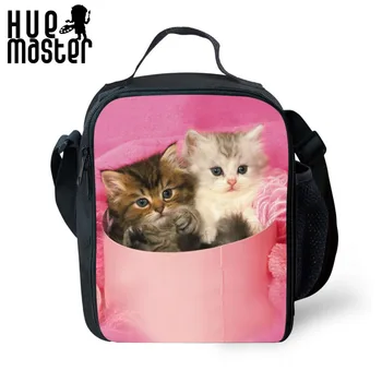 

cute animal pattern front view design for insulation lunch bag for family picnic kid girls high quality school thermal lunch bag