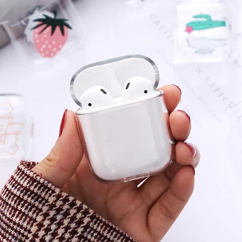 

Shockproof Protective Case Cover for Apple Airpods Transparent PC Cover Wireless Earphone Cases for Air pods DIY Accessories