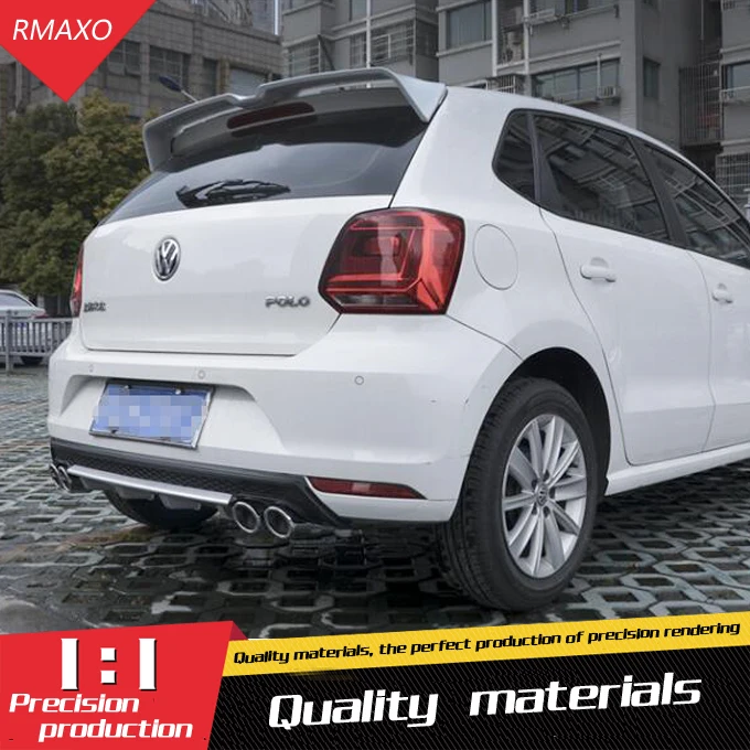 

For VW Polo Spoiler High Quality ABS Material Car Rear Wing Primer Color Rear Spoiler For Volkswagen Polo Spoiler 2011-2016