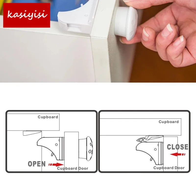 2018 новый детский безопасности Невидимый магнитный замок многофункциональный Безопасность замок ящика для детей Детская безопасность