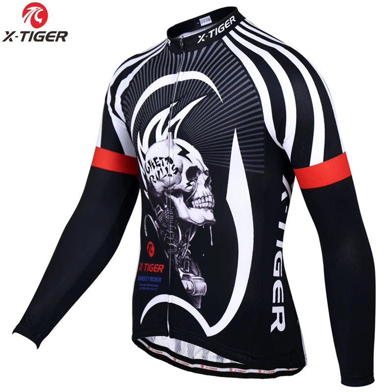 

X-Tiger Winter Cycling Jersey Long sleeve Thermal Fleece Bicycle Clothes Wear Bike Cycling Clothing Maillot Ciclismo Invierno