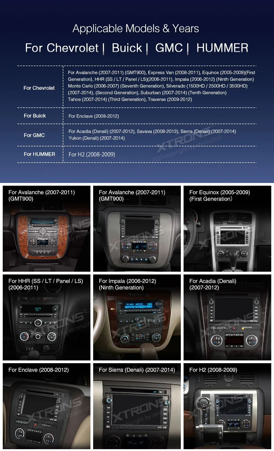 Cheap XTRONS 7" Android 9.0 Octa Core Car DVD Radio Player GPS OBD for Chevrolet Tahoe Impala for BUICK Enclave for GMC for HUMMER 2