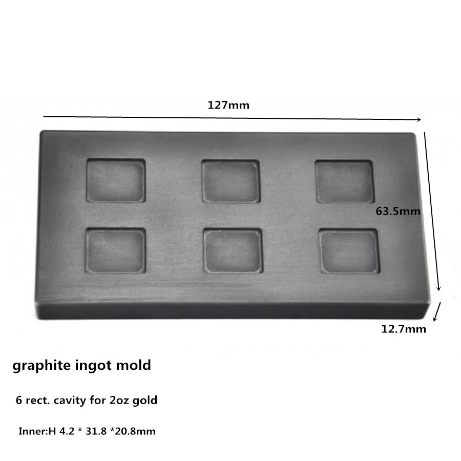 

graphite ingot mold for 2oz gold bar refining /Graphite Crucible Cup / Copper casting ,FREE SHIPPING