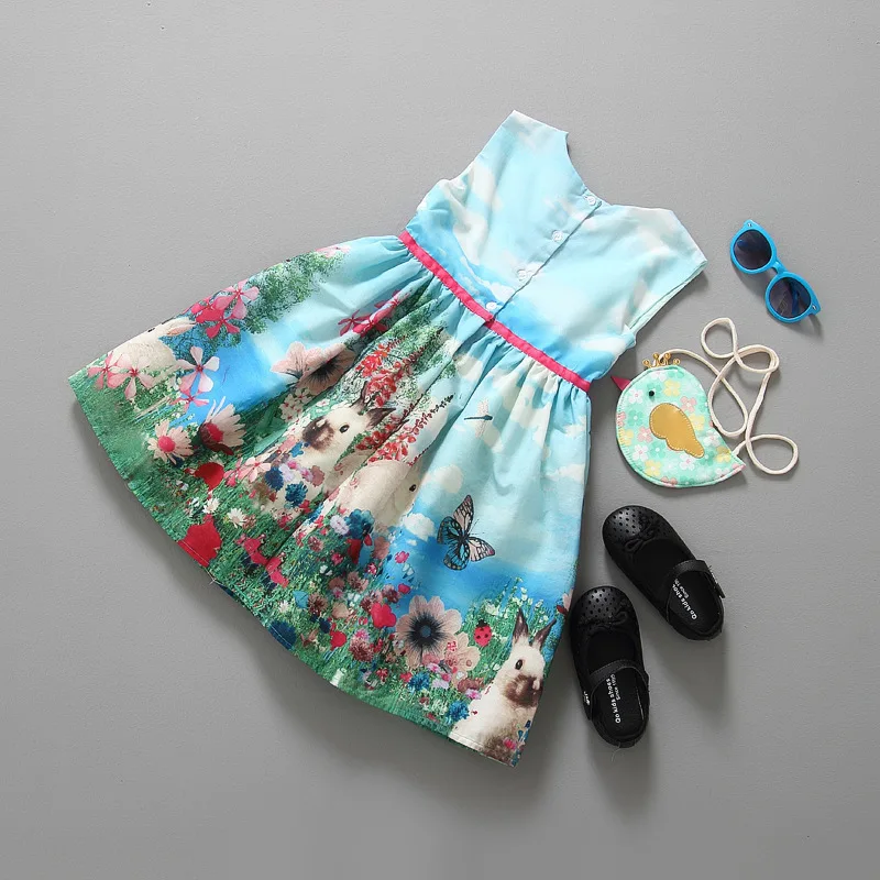 Robe Demoiselle d'Honneur Fille модные платья для девочек с рисунком весеннее платье малышей