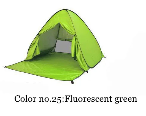 Всплывающий автоматически настраиваемый кемпинговый пляжный тент с занавеской быстро открытый UV50+ Защита Портативный пляжный тент - Цвет: Color 25