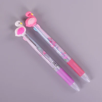 1x3 в 1 цветная шариковая ручка студенческие ручки для письма kawaii канцелярские принадлежности canetas материал escolar офисные школьные принадлежности - Цвет: 02 Flamingo