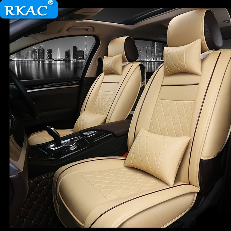 RKAC Auto automobiles Leather font b car b font seat cover For BMW e30 e34 e36