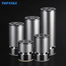 TOPNIKE 4 шт./партия настраиваемая высота ножки шкафа алюминиевый сплав песок серебро регулируемая ножка стола ТВ ножки шкафа