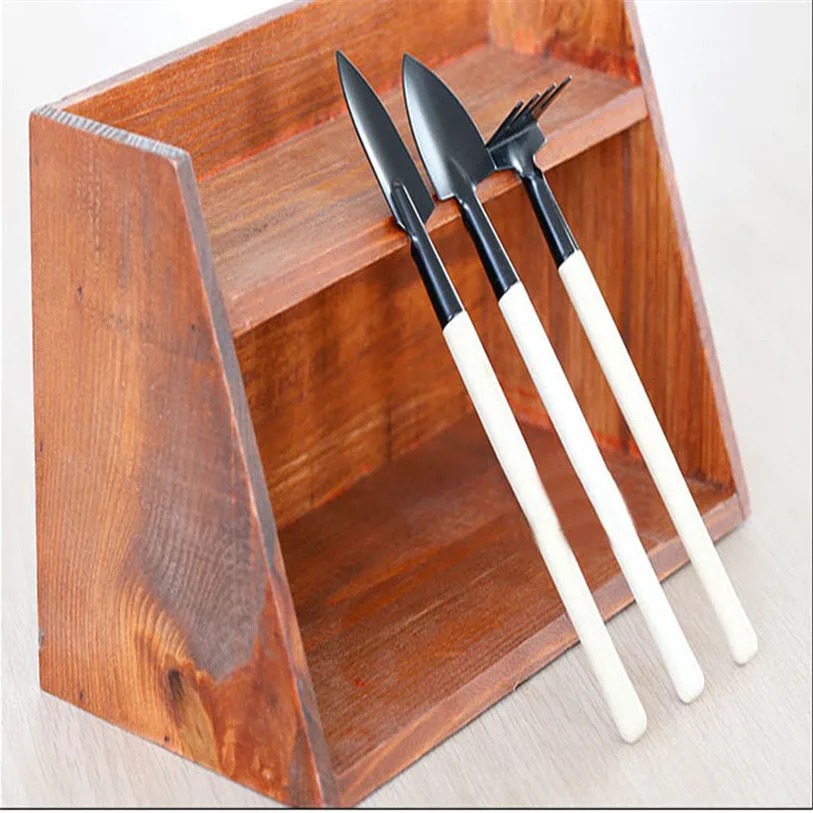 

HOT 1Set Mini Small Shovel Rake Spade Wood Handle Metal Head Kids Pretend Tool Toys AUG 30