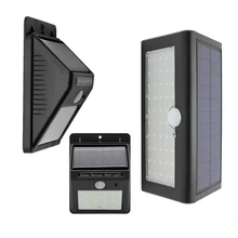 Солнечный светильник 8/12/20/45/48 Светодиодный Уличный настенный светильник движения PIR Сенсор детектор садово-уличный светодиодный настенный светильник Инж