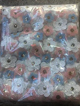 

2019 African sequins Laces Fabrics Guipure French tulle Lace Fabric with sequin High-quality Nigeria Lace Fabric