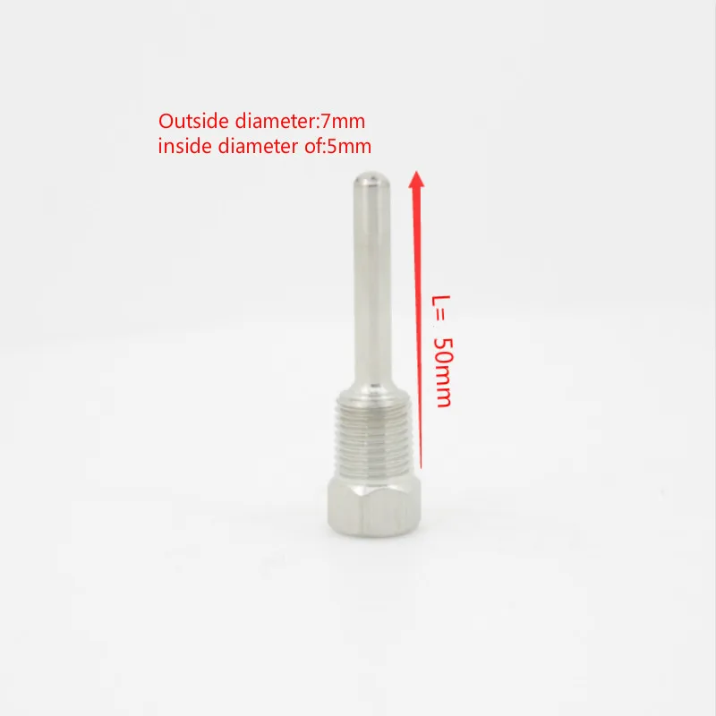 Погружной Карманный рукав Thermowell из нержавеющей стали 304 BSP 1/4 дюйма наружный