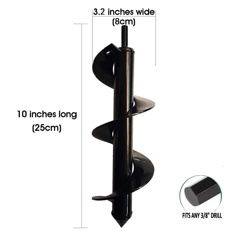 Садовый Бур для растений спиральное сверло посадочное отверстие экскаватор сверло Садоводство короткий полюс сверло шнек 25x8 см 30x8 см