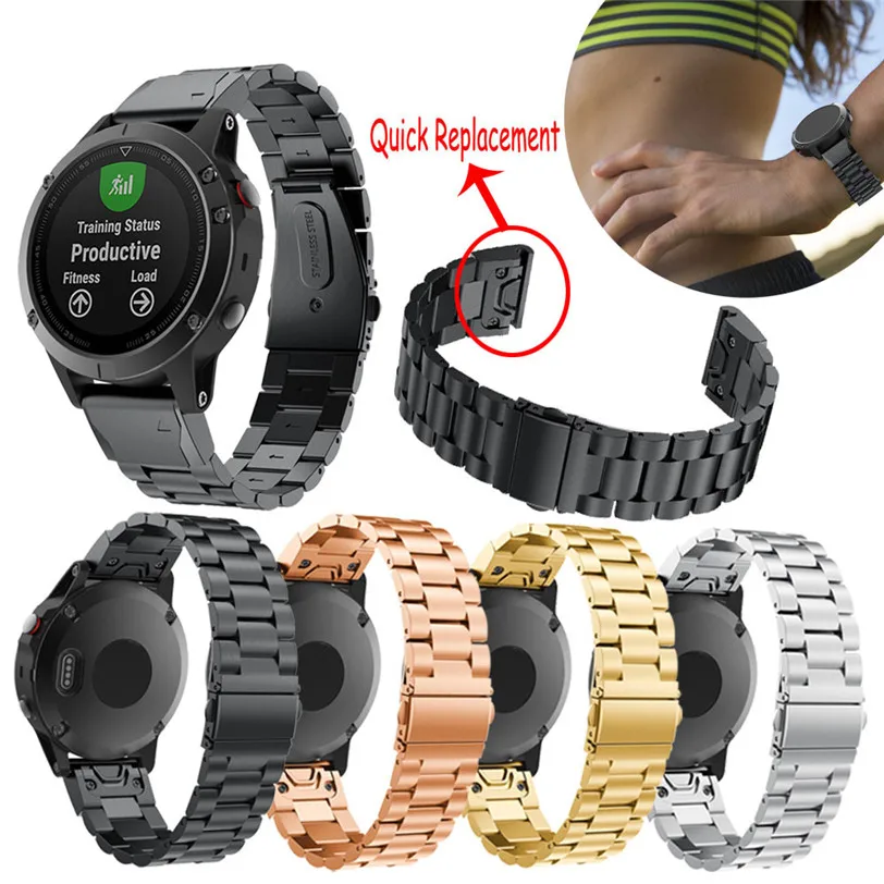 Нержавеющая сталь браслет быстрой замены ремешок для Garmin Fenix 5 часы Aug28 Professional заводская цена Прямая