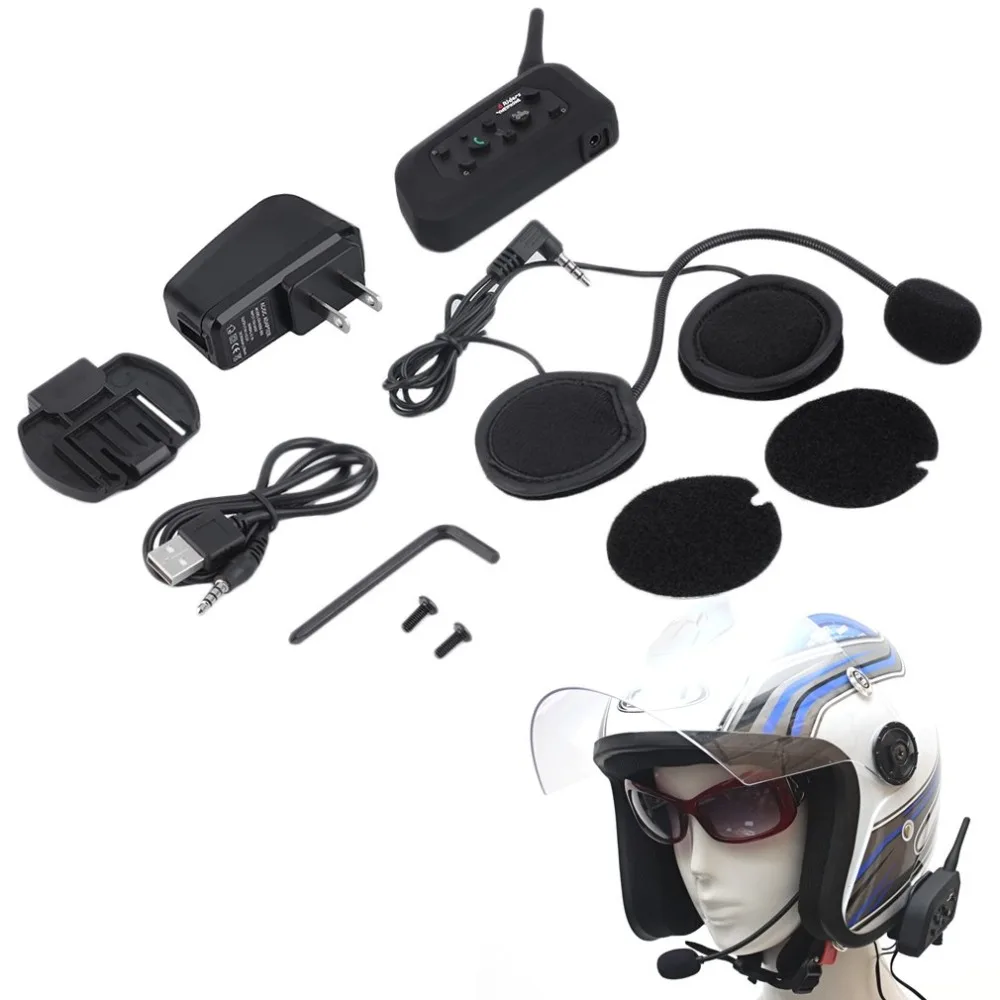 V6 шлем домофон 6 всадников 1200 м мотоциклетная Bluetooth гарнитура рация шлем BT Переговорная вилка