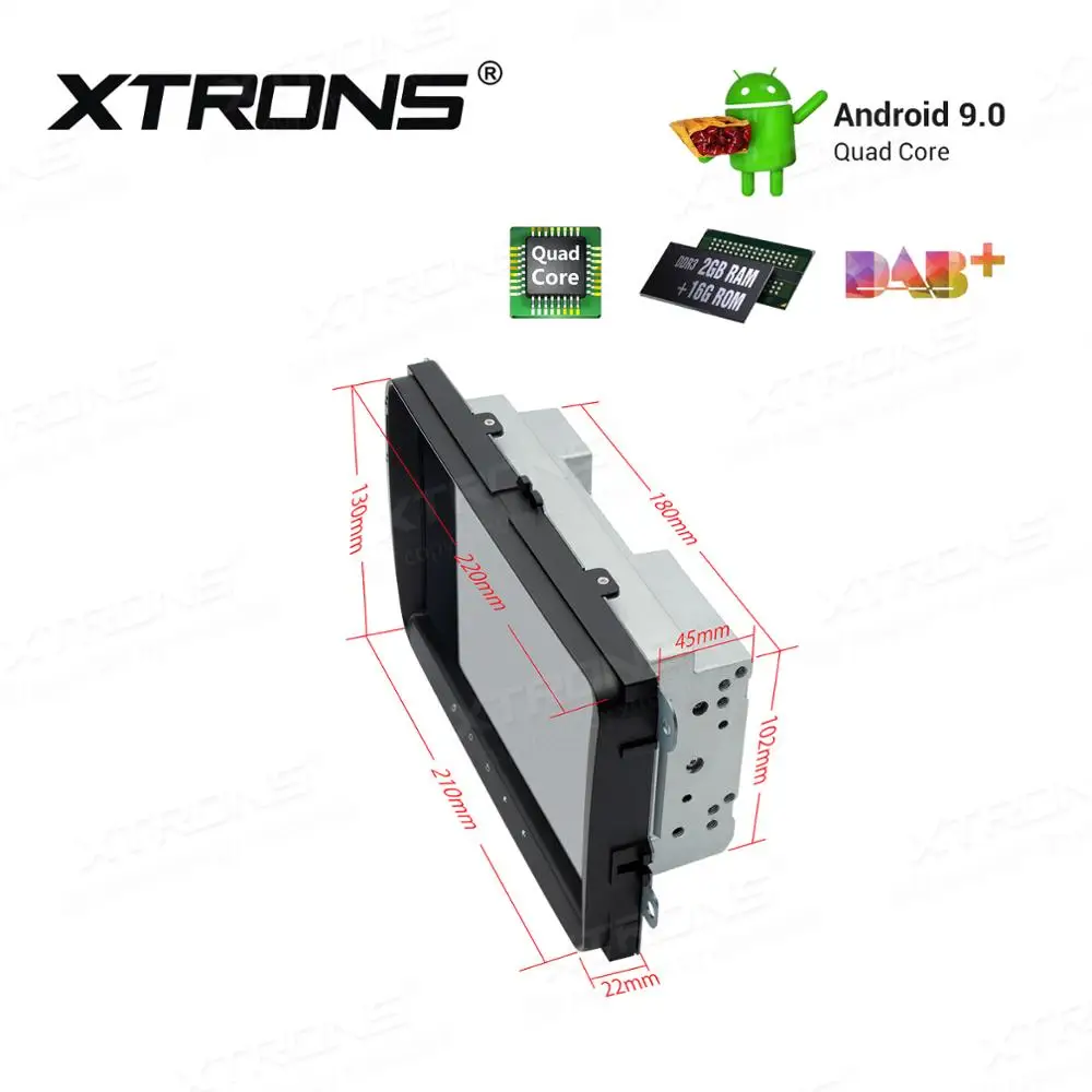 Excellent XTRONS 9" Android 9.0 Car Stereo Radio Player GPS for VW Volkswagen Golf Passat Touran Tiguan Sharan for Skoda for Seat No DVD 5