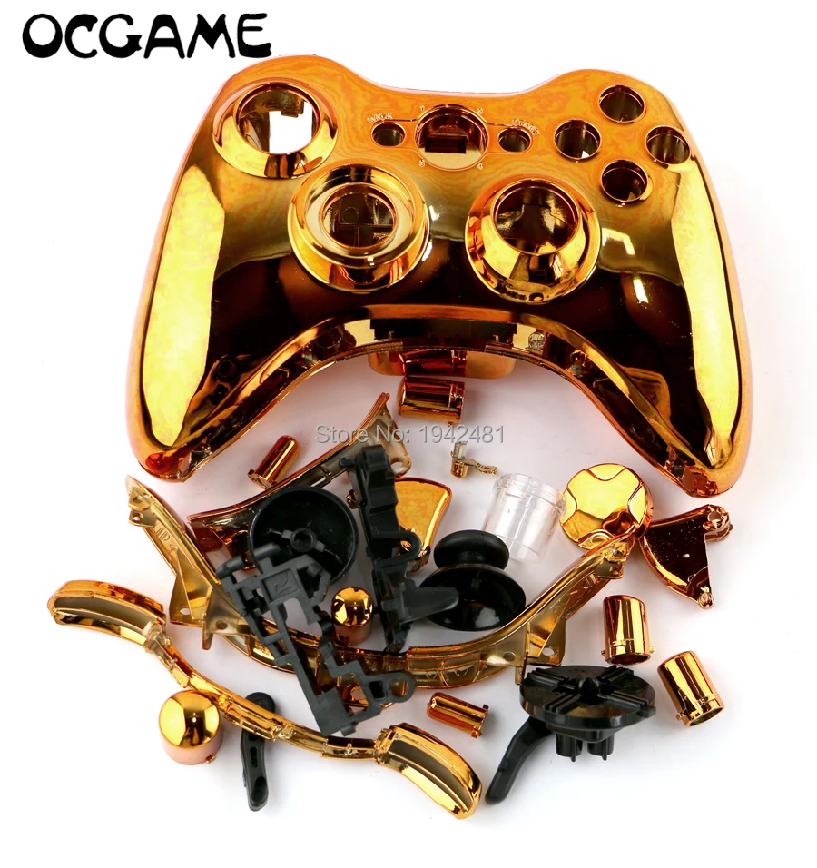 OCGAME 20 компл./лот хромированным покрытием ручка чехол с крышкой с металлической кнопкой для Xbox360 xbox 360 беспроводной контроллер 8 видов цветов по DHL