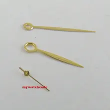 Желтый золотые часы ручной работы для 44 мм untas ETA 6497 6498 st36 Рука обмотки выводят H35