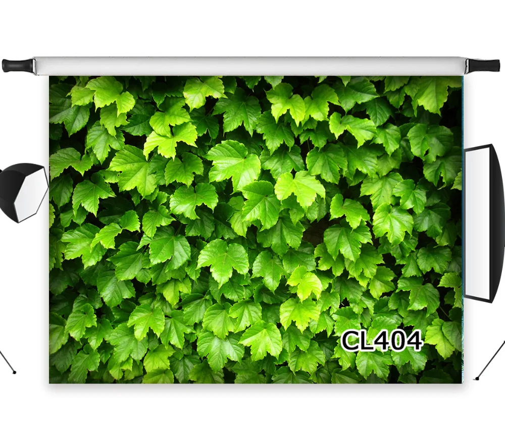 

Seamless Green Boston Ivy Leaf Wall Washable No Crease Polyester Background Decor Backdrop Photography Studio Props Photographic