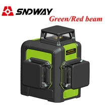 Sndway зеленый/красный луч 12 линий 2/8 линий лазерный уровень 360 3d вращающиеся самонивелирующиеся лазерные линии инструменты вертикальный горизонтальный нивелир