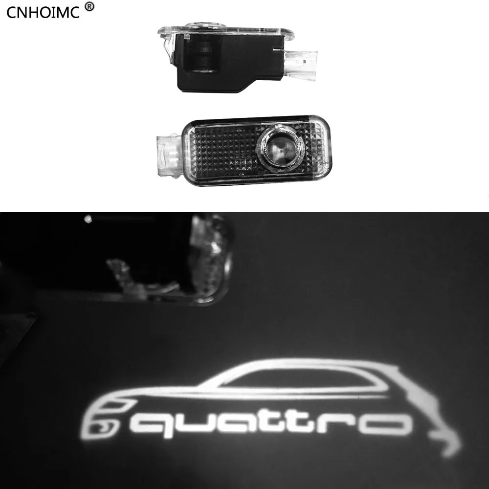 2x светодиодный двери автомобиля светильник Ghost Shadow проектор логотипа для Audi A3 A4 B6