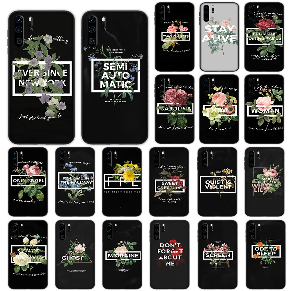 

Pilots Harry Styles Song Lyrics Flowers Soft Case for Huawei P30 P20 P10 Lite Pro P Smart 2019 Cover