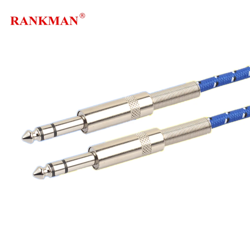 

Rankman 6.35mm to 6.35mm Jack Male to Male AUX Cable Audio Line for Mixer Amplifier Mic Guitar