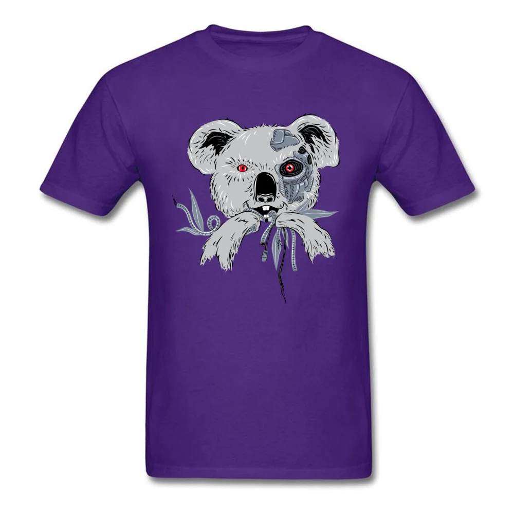 Koala Bear Terminator O Neck T-shirts Labor Day T Shirt Short Sleeve Newest 100% Cotton Slim Fit Tshirts Summer Men Koala Bear Terminator purple