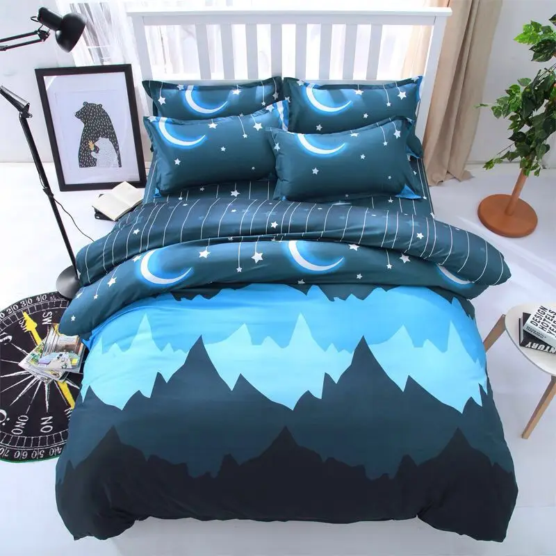 

Luxury Night Bedding Sets 3/4pcs Geometric Pattern Bed Linings Duvet Cover Bed Sheet Pillowcases Cover Set